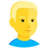 คนที่มีผมสีบลอนด์ Emoji 👱 image - Facebook Messenger (2016) style
