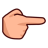 Backhand Index Pointing Right: Medium-Light Skin Tone Emoji 👉🏼 image - Emojidex style