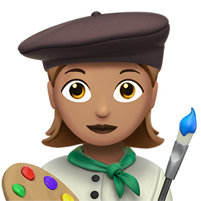 Woman Artist: Medium Skin Tone
