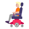 Person In Motorized Wheelchair: Medium-Light Skin Tone Emoji 🧑🏼‍🦼 image - Microsoft Classic 2D style