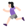 Woman Running: Light Skin Tone Emoji 🏃🏻‍♀️ image - Microsoft Classic 2D style