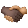 Handshake: Dark Skin Tone, Medium Skin Tone Emoji 🫱🏿‍🫲🏽 image - Samsung style