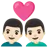 Couple With Heart: Man, Man, Light Skin Tone