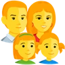 Family: Man, Woman, Girl, Girl Emoji 👨‍👩‍👧‍👧 image - Facebook Messenger (2016) style
