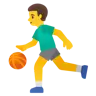 Man Bouncing Ball: Light Skin Tone Emoji ⛹🏻‍♂️ image - Google Noto Color style
