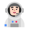 Man Astronaut: Light Skin Tone Emoji 👨🏻‍🚀 image - Microsoft Classic 2D style
