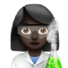 Woman Scientist: Dark Skin Tone Emoji 👩🏿‍🔬 image - Apple style