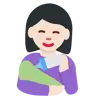 Woman Feeding Baby: Light Skin Tone Emoji 👩🏻‍🍼 image - Twitter / X (Twemoji) style