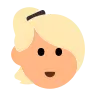 Woman: Medium-Light Skin Tone, Blond Hair Emoji 👱🏼‍♀️ image - Tossface style