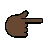 Backhand Index Pointing Right: Dark Skin Tone