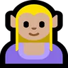 Woman Elf: Medium-Light Skin Tone Emoji 🧝🏼‍♀️ image - Microsoft Windows 10 Segoe UI Emoji style