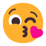 Emoji Face Throwing a Kiss 😘 image - Microsoft Classic 2D style