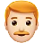 Man: Light Skin Tone, Red Hair
