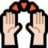 Raising Hands: Light Skin Tone Emoji 🙌🏻 image - Microsoft Windows 10 Segoe UI Emoji style