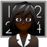 Woman Teacher: Dark Skin Tone Emoji 👩🏿‍🏫 image - Emojidex style