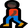 Person Walking: Dark Skin Tone Emoji 🚶🏿 image - Microsoft Windows 10 Segoe UI Emoji style