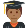 Student: Medium-Dark Skin Tone Emoji 🧑🏾‍🎓 image - Twitter / X (Twemoji) style