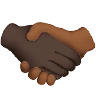 Handshake: Dark Skin Tone, Medium-Dark Skin Tone Emoji 🫱🏿‍🫲🏾 image - Apple style