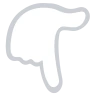 Направленный вниз чёрный указатель, вид сзади 🖣 image - EmojiTwo style