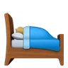 Person In Bed: Medium-Light Skin Tone Emoji 🛌🏼 image - Huawei Harmony OS style