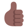 Thumbs Up: Medium-Dark Skin Tone Emoji 👍🏾 image - Microsoft Classic 2D style