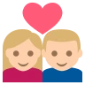 Couple With Heart: Medium-Light Skin Tone Emoji 💑🏼 image - EmojiTwo style
