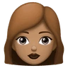 Woman: Medium Skin Tone Emoji 👩🏽 image - Huawei Harmony OS style