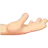 Palm Up Hand: Light Skin Tone