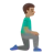 Man Kneeling Facing Right: Medium Skin Tone