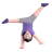 Woman Cartwheeling: Light Skin Tone