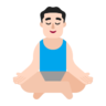 Man In Lotus Position: Light Skin Tone Emoji 🧘🏻‍♂️ image - Microsoft Classic 2D style