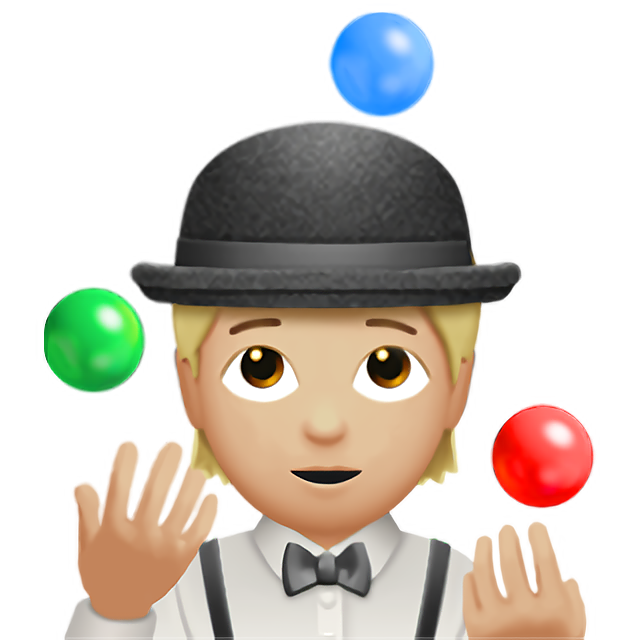 Person Juggling: Medium-Light Skin Tone