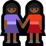 Women Holding Hands: Medium-Dark Skin Tone Emoji 👭🏾 image - Microsoft Windows 10 Segoe UI Emoji style