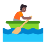 Person Rowing Boat: Medium-Dark Skin Tone Emoji 🚣🏾 image - Microsoft Classic 2D style
