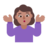 Woman Shrugging: Medium Skin Tone