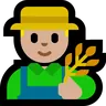 Man Farmer: Medium-Light Skin Tone Emoji 👨🏼‍🌾 image - Microsoft Windows 10 Segoe UI Emoji style