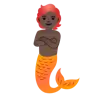 Merperson: Dark Skin Tone Emoji 🧜🏿 image - Google Noto Color style
