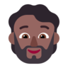 Person: Medium-Dark Skin Tone, Beard Emoji 🧔🏾 image - Microsoft Classic 2D style