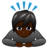 Person Bowing: Dark Skin Tone