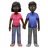 Woman And Man Holding Hands: Dark Skin Tone