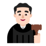 Man Judge: Light Skin Tone Emoji 👨🏻‍⚖️ image - Microsoft Classic 2D style