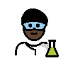 Man Scientist: Dark Skin Tone Emoji 👨🏿‍🔬 image - OpenMoji style