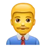 Man Office Worker Emoji 👨‍💼 image - WhatsApp style