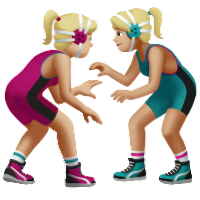 Women Wrestling: Medium-Light Skin Tone