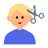 Man Getting Haircut: Medium-Light Skin Tone Emoji 💇🏼‍♂️ image - Tossface style