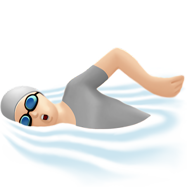 Person Swimming: Light Skin Tone