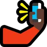 Selfie: Dark Skin Tone Emoji 🤳🏿 image - Microsoft Windows 10 Segoe UI Emoji style