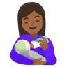 Woman Feeding Baby: Medium-Dark Skin Tone Emoji 👩🏾‍🍼 image - Google Noto Color style
