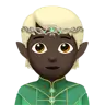 Elf: Dark Skin Tone Emoji 🧝🏿 image - Apple style