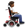 Person In Motorized Wheelchair Facing Right: Medium-Dark Skin Tone Emoji 🧑🏾‍🦼‍➡️ image - Apple style